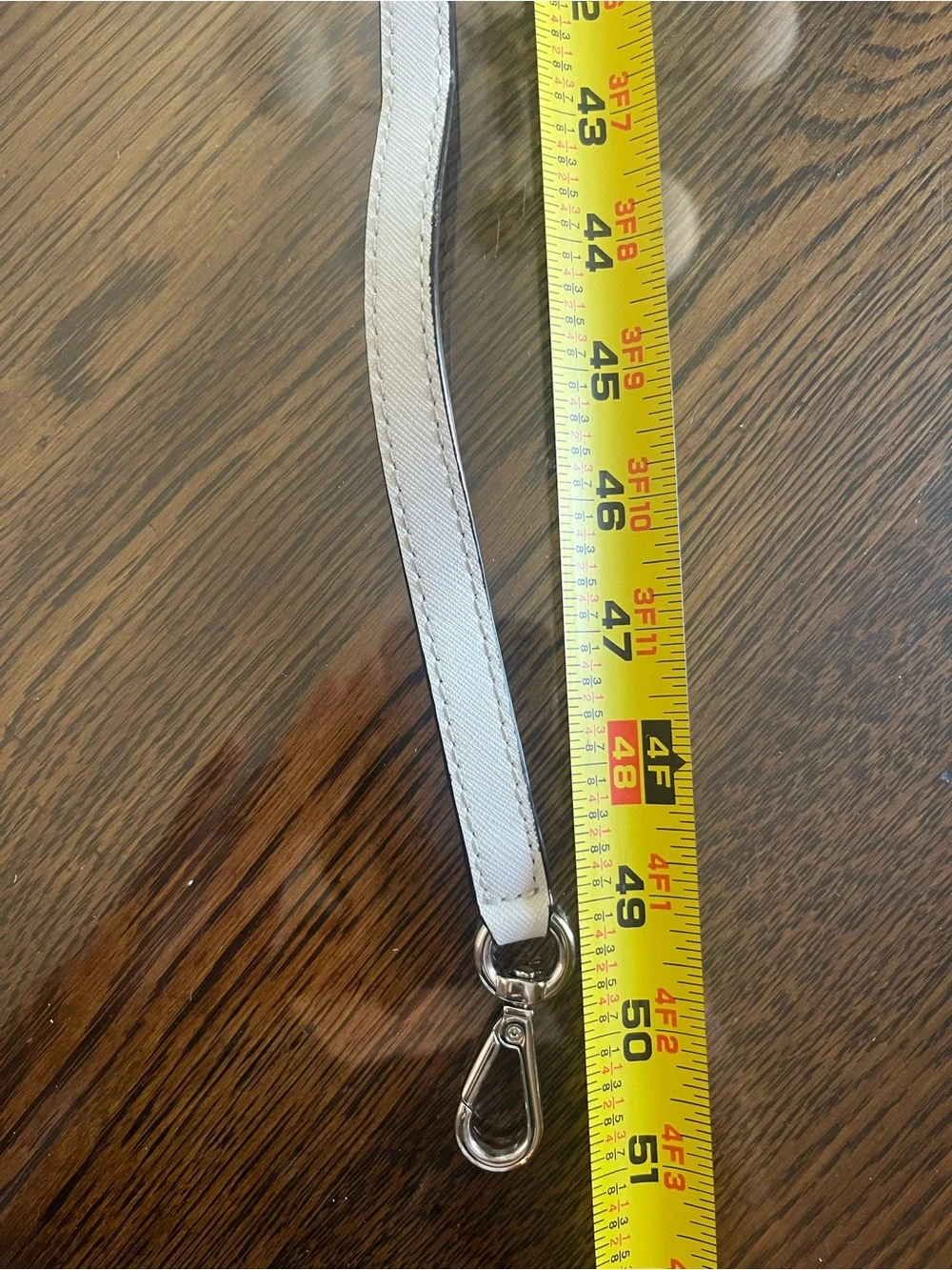 Michael Kors White Purse Strap with Nickel Hardware